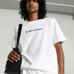 Puma BMW M Motorsport White Cotton Regular Fit Sports T-Shirt-image-40