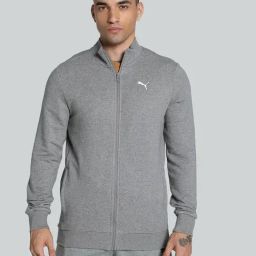 Puma Grey Slim Fit Sports Jacket-picture-31