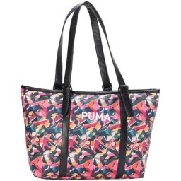 Puma Essentials Fluro Pink Pes-Navy-AOP Printed Tote Handbag-39
