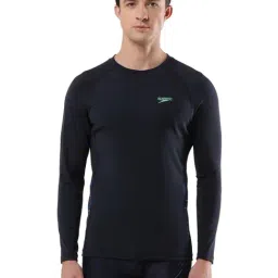 Speedo Navy Regular Fit Sports T-Shirt-image-71