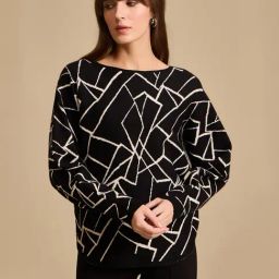 Kazo Black Abstract Sweater-image-57