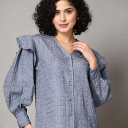 Melon By plusS Blue Plain Top-picture-44