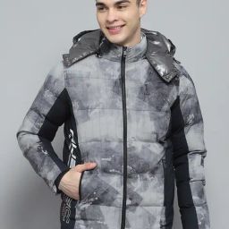 Monte Carlo Mens Printed Navy Blue Detachable Hood Full Sleeve Jacket-image-53