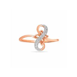 Mia By Tanishq Nature's Finest 14k Rose Gold Infinity Sparkle Diamond Ring-image-45