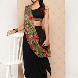 Sangria Ready to Wear Fusion Saree-52