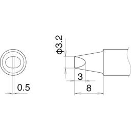 Hakko Soldering Tip Integrated Heater 3.2D Type Steel FM2030, T22-D32-image-8
