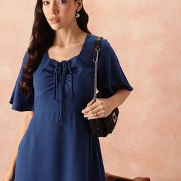 all about you Smocked Flared Sleeve A-Line Dress-picture-31