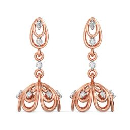 Joyalukkas 18 kt Gold & Diamond Jhumki Earrings-image-7