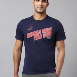 Beverly Hills Polo Club Navy Regular Fit Cotton Crew T-Shirt-image-64