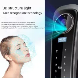 GOLENS Premium Luxurious Design Digital Door Lock 7 Way To Unlock 3D Face Recognition, X25 image 5