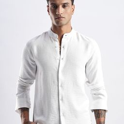 THE BEETEL HOUSE Men Milange Linen Look Regular Slim Fit Casual Shirt-image-41