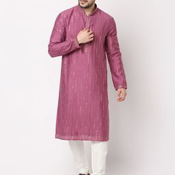 Ethnicity Men Embroidered Regular Kurta with Trousers-27