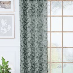Story@home Grey Geometric Sheer Long Door Curtain-picture-23
