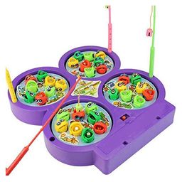 AKN TOYS Battery Operated Fish catching Game 2 to 4 Players Game With 4 Pools (Colour May Vary)-10
