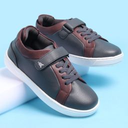 Pine Kids Velcro and Lace Closure Casual Shoes - Dark Grey-image-81