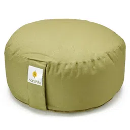 Sarveda Cylindrical Meditation Cushion made from Buckwheat Hulls - Sage-picture-14