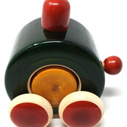 A&A Kreative Box Wooden Round Roll Car - Green-1