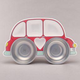 Car Shaped Plate with Lid - Red-89