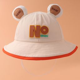 Babyhug Bucket Hat With Text Applique -Beige-picture-21