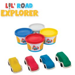 Funskool Fundough Playset Lil' Road Explorer Play Dough Set - Multicolour-3