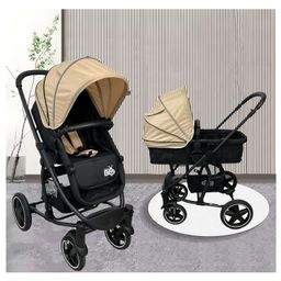 Golden Bee Royal Crown Stroller/Parm for Infant, 2 in 1 Transformable Seat(Stroller Cum Carry Cot), | 3-Position Recline System | Stroller for Toddlers, Baby Boy & Girl Age 0-3 Years (Golden)-34