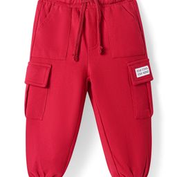 Honeyhap Premium 100% Cotton Knit Full Length Solid Lounge Pant With Bio Finish - Racing Red-image-20