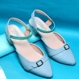 Tiny Bugs Solid Ballerinas - Sky Blue-image-0