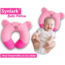Synlark New Born Baby Soft Neck Pillow for Head Shaping - Pink-21