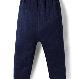 Babyhug Knit Full Length Fleece & Woollen Solid Colour Pant - Navy Blue-picture-28