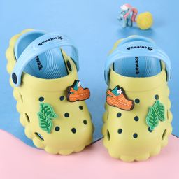 Cute Walk by Babyhug Back Strap Clogs with Applique - Limegreen-picture-16