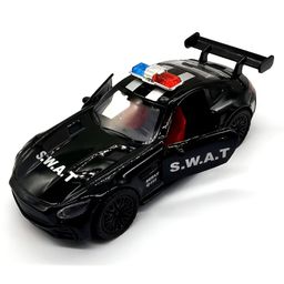 NEGOCIO Allor car model Metal Police Car, Lights and Sounds, Moving Doors for kids- PACK OF 1- COLOR MAY VARY-62