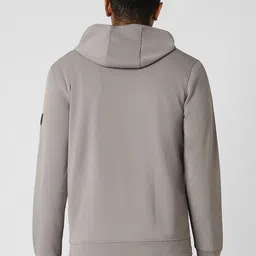 Van Heusen Flex Men Solid Hooded Open Front Jacket image 4