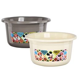 Aura Cream-Coloured & Grey 2 Pieces Printed Bath Accessories Set-7