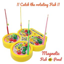 AKN TOYS Battery Operated Fish catching Game 2 to 4 Players Game With 4 Pools (Colour May Vary) image 2