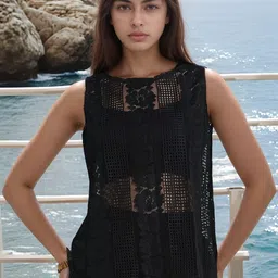 all about you Women Self Design Boat Neck Sleeveless Top-picture-9