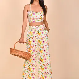 Rashmi Shree Creation Printed Shoulder Straps	Neck Top With Palazzos Co-Ords-picture-6