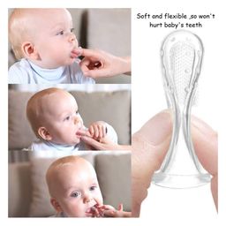 Tiny Tycoonz Soft Silicone Finger Toothbrush With Case Pack of 2 - Blue image 3