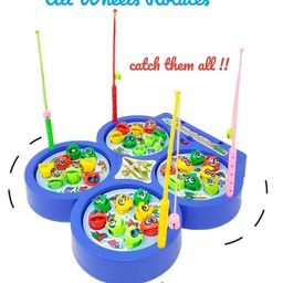 AKN TOYS Battery Operated Fish catching Game 2 to 4 Players Game With 4 Pools (Colour May Vary) image 3