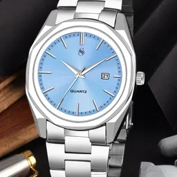Shocknshop Men Dial & Stainless Steel Straps Analogue Multi Function Watch WCH153SkyBlue-57