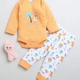 BUMZEE Infants Boys Printed Pure Cotton Bodysuit & Pyjama-image-46