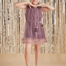 Cherry & Jerry Girls Sequinned Net A-Line Dress-image-84