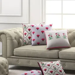 SEJ by Nisha Gupta Multicolor Cushion Covers - Set of 5-image-35