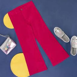 Pantaloons Junior Magenta Pink Regular Fit Pants-image-77