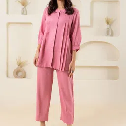 Moda Rapido Mandarin Collar Tunic With Trouser-image-69