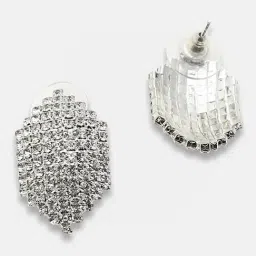 Sohi Gold Plated Party Designer Stone Stud Earrings image 4