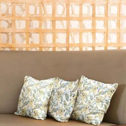 Urban Space Iris Blue Cotton Cushion Covers - Set of 3-35