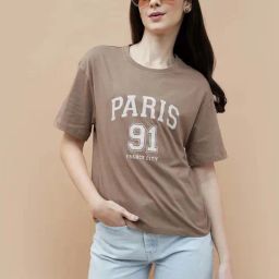 Fame Forever by Lifestyle Tan Cotton Printed T-Shirt-image-44