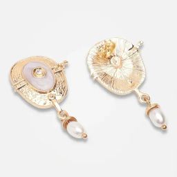 Sohi Gold Plated Party Designer Stone Drop Earrings-20