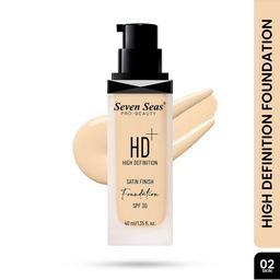 Seven Seas HD High Definition Satin Finish Foundation With SPF 30 - 40 ml - Skin 01-13
