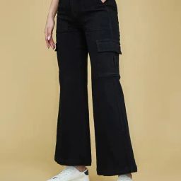 Life With Pockets Black Denim Regular Fit High Rise Jeans-image-70